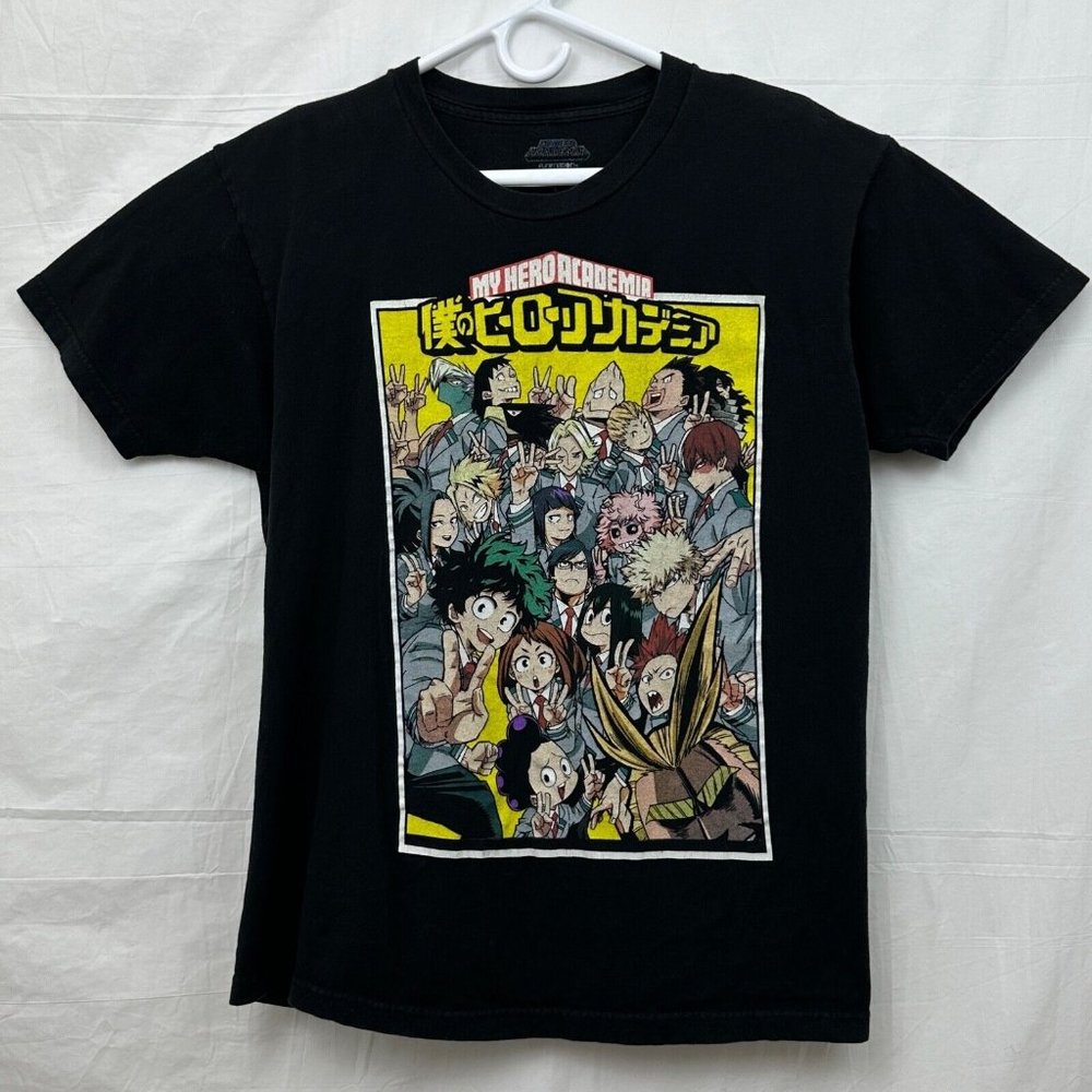 My Hero Academia Anime Tee Unisex L Black Funimation